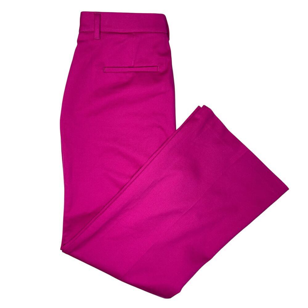 Boden Chelsea Tailored Flare Trousers 6R Bright Pink Cotton blend Preppy Coastal